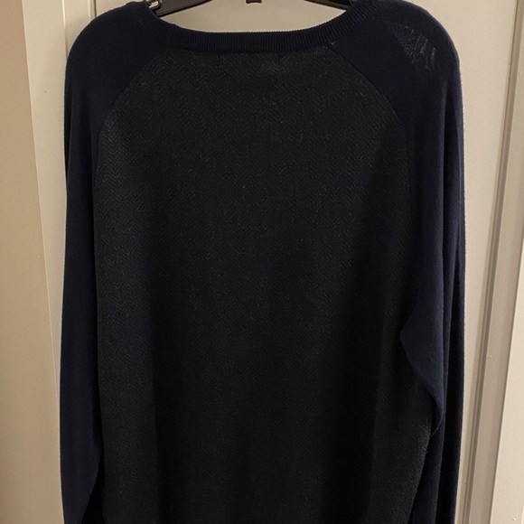 Salt and Stone Mens Crewneck Sweater Brand New Dark Blue and Grey Size XL - Picture 5 of 6